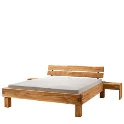 Balkenbett mit Naturkanten Kopfteil - Blevos