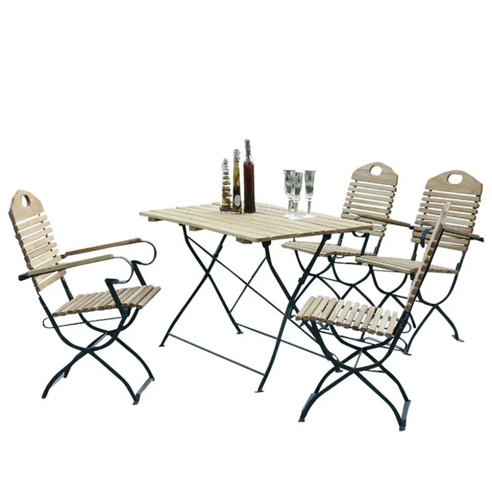 Balkon Sitzgruppe Florian aus Robinie massiv (fünfteilig)