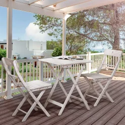 Balkon Sitzgruppe in Grey Wash - Paisly (dreiteilig)