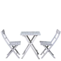 Balkon Sitzgruppe in Grey Wash - Paisly (dreiteilig)