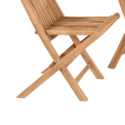 Balkon Tischgruppe aus Teak Massivholz - Senvelita (dreiteilig)