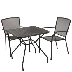 Balkonmöbel Set in Anthrazit - Coritanta (dreiteilig)