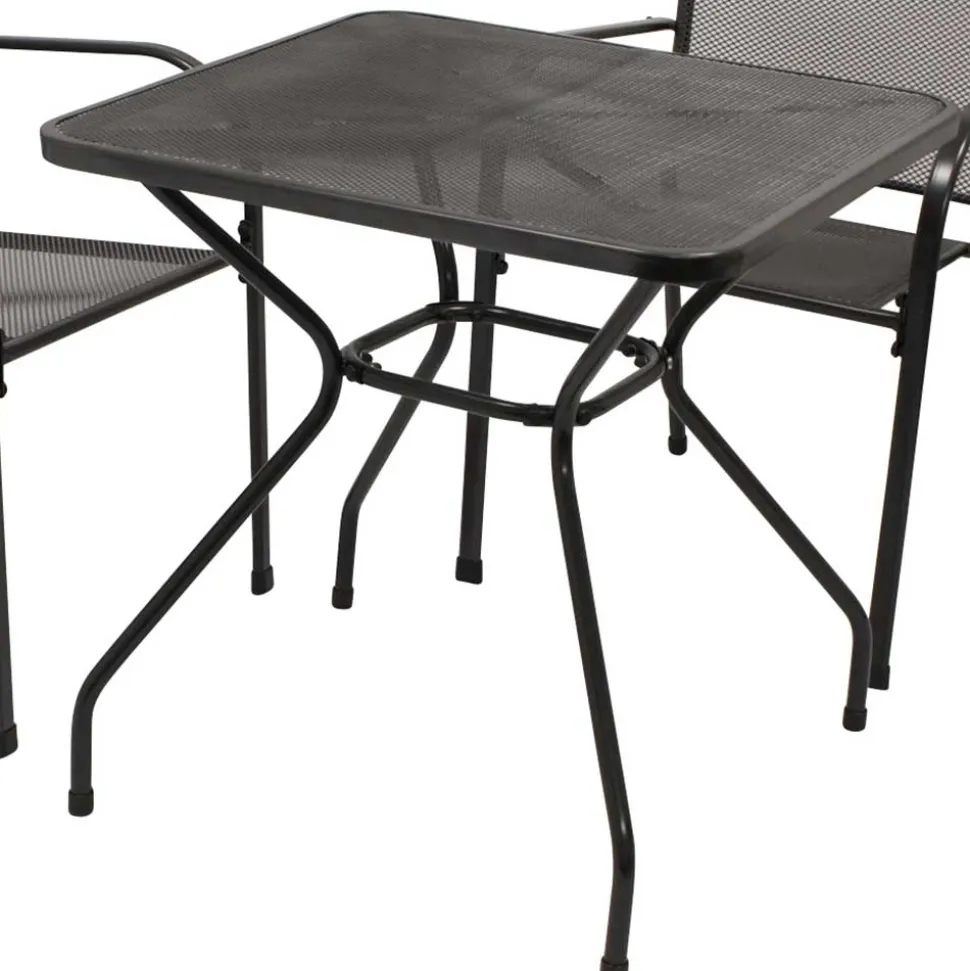 Balkonmöbel Set in Anthrazit - Coritanta (dreiteilig)