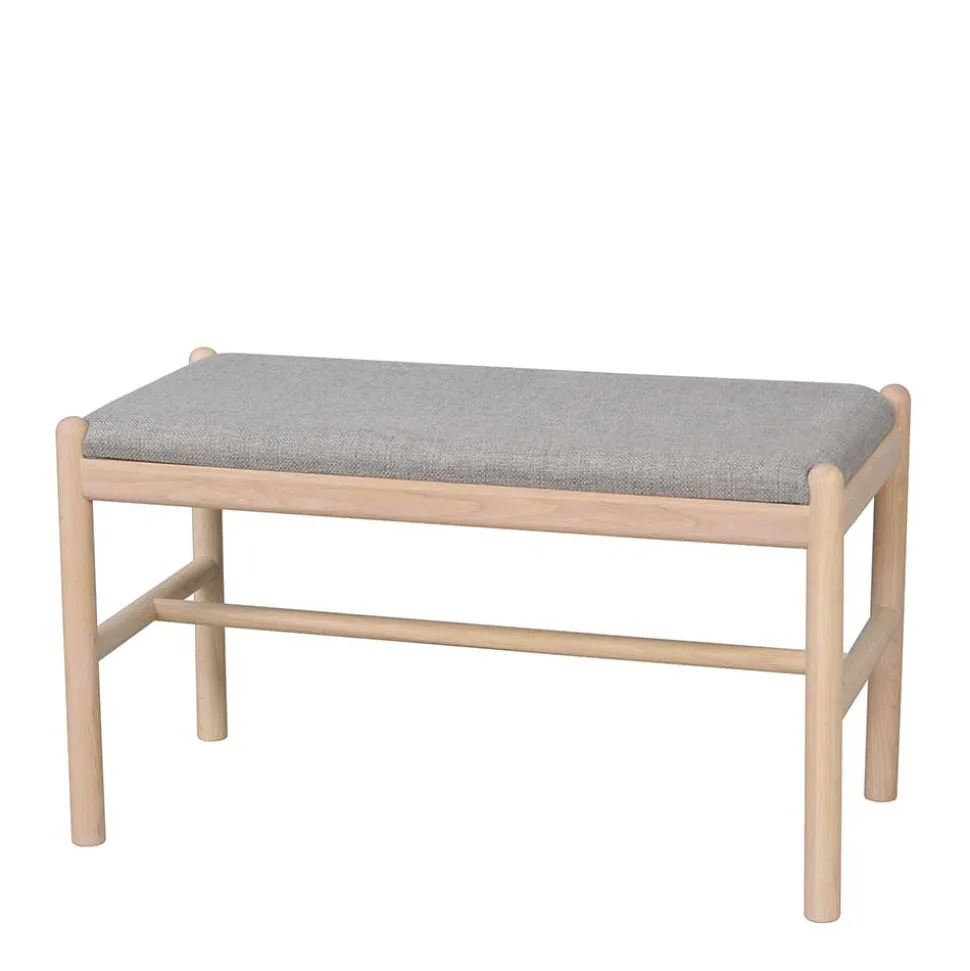 Bank mit einem Sitzplatz in Whitewash Eiche - Ulvinzo