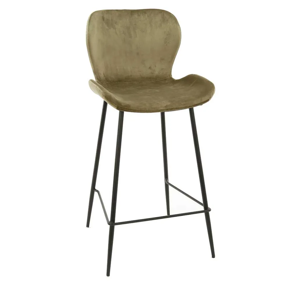 Bar Stühle in Beige & Schwarz - Ivalin (4er Set)