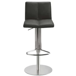 Bar Stuhl in Schwarzgrau Kunstleder - Oxeda