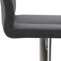 Bar Stuhl in Schwarzgrau Kunstleder - Oxeda