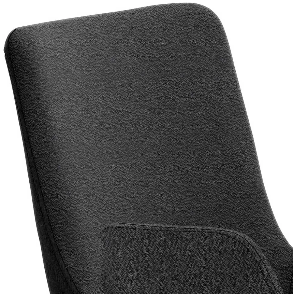 Barhocker mit Lehne & Armlehnen in Anthrazit - Kanella