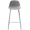Barhocker mit Lehne in Grau - Marcala (2er Set)
