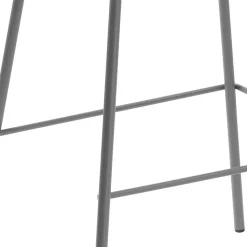 Barhocker mit Lehne in Grau - Marcala (2er Set)