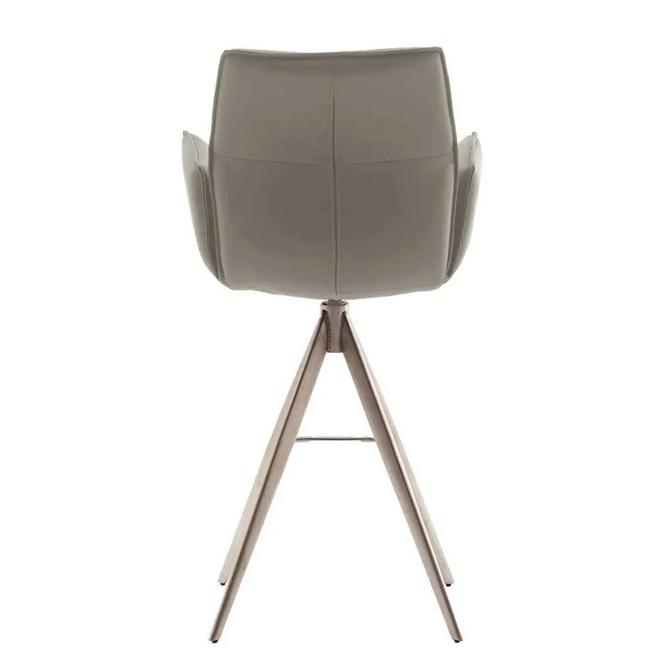 Bar-Lederstühle mit Armlehnen - Damien (2er Set)