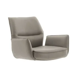 Bar-Lederstühle mit Armlehnen - Damien (2er Set)