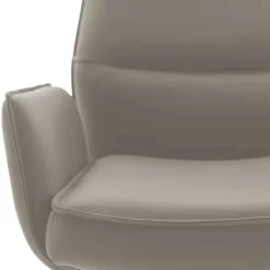 Bar-Lederstühle mit Armlehnen - Damien (2er Set)