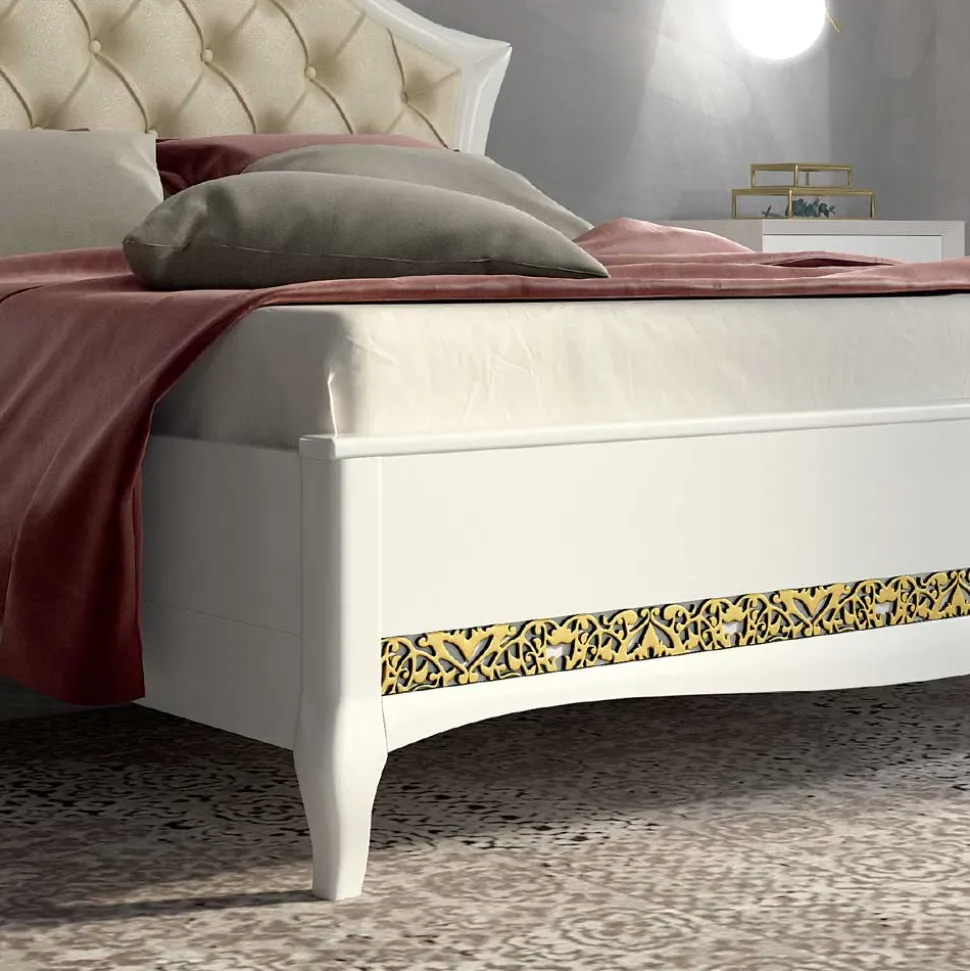 Barock Design Bett & Nachtkommoden - Valganios (dreiteilig)