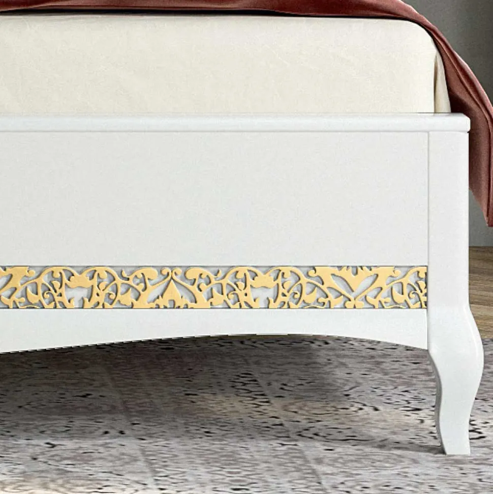 Barock Design Bett & Nachtkommoden - Valganios (dreiteilig)