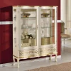 Barock Design Vitrine in Weiß & Gold - Iviada