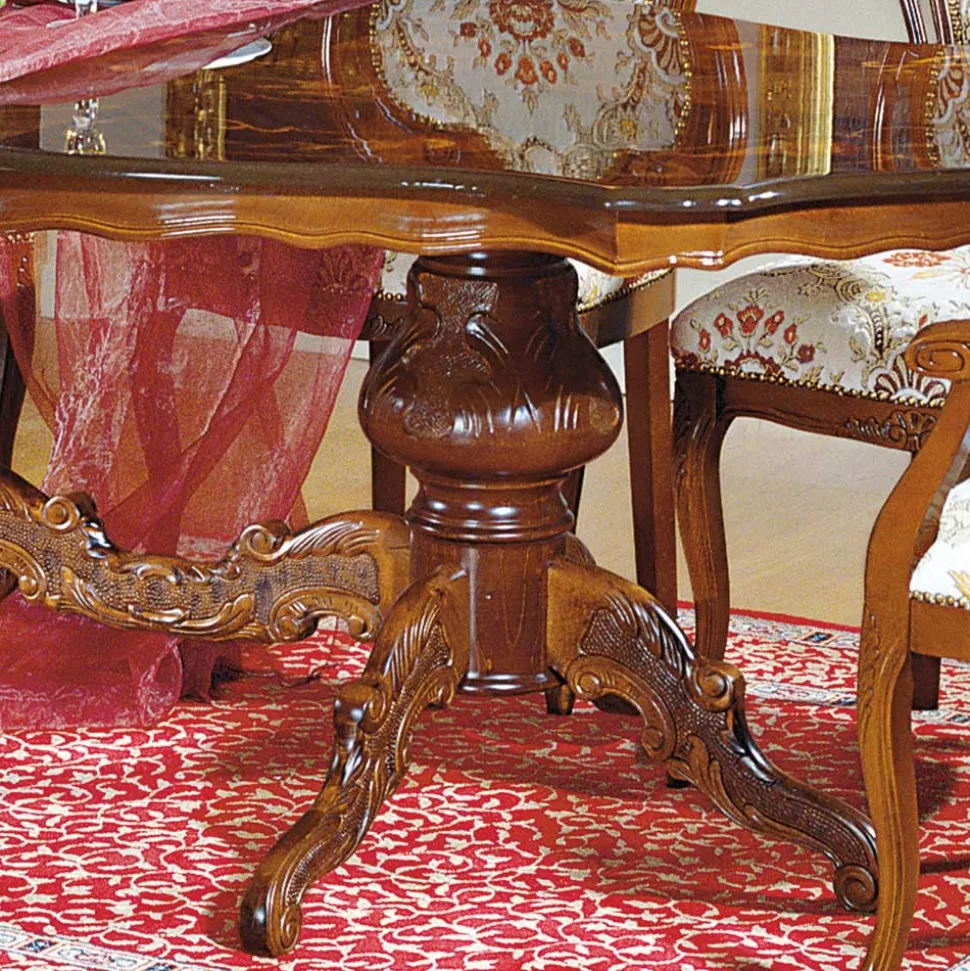 Barock Esszimmer Gruppe Magari mit ovalem Tisch (sechsteilig)