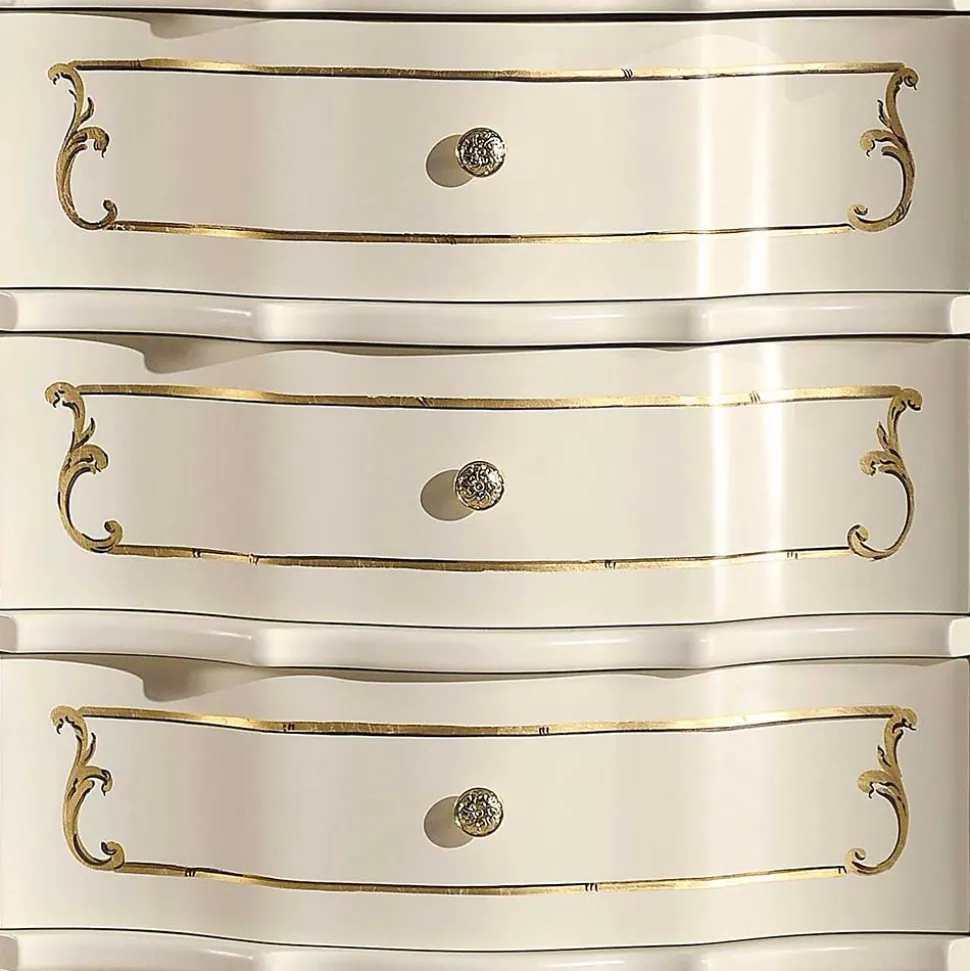 Barock Hochkommode mit fünf Schubladen - Datalera