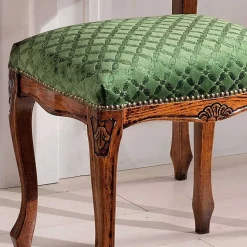 Barock Hocker gepolstert Agosto in Grün