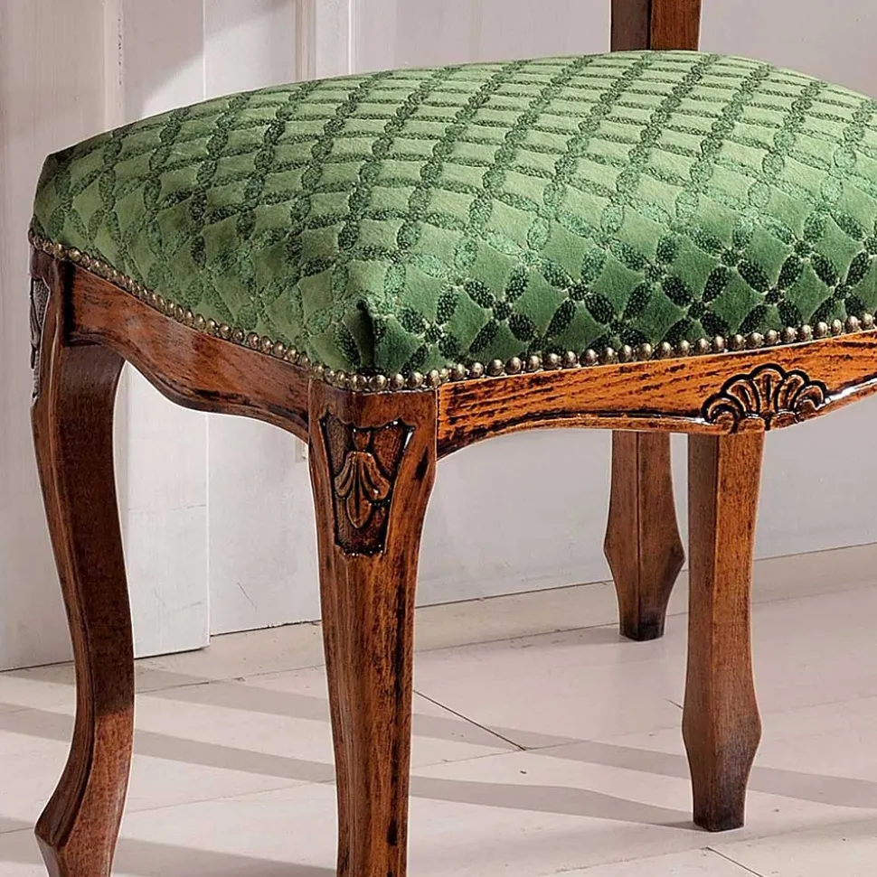 Barock Hocker gepolstert Agosto in Grün