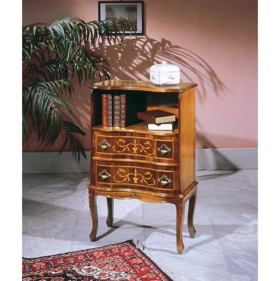 Barock Kommode mit offenem Fach Agosto & 2 Schubladen