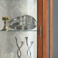 Barock Vitrinenschrank mit 2 Schubladen Dentro 80cm breit