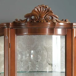 Barock Vitrinenschrank mit 2 Schubladen Dentro 80cm breit