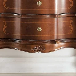 Barock Vitrinenschrank mit 2 Schubladen Dentro 80cm breit