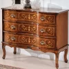 Barocke Kommode mit 3 Schubladen Agosto in Nussbaum