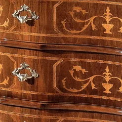 Barocke Kommode mit 3 Schubladen Agosto in Nussbaum