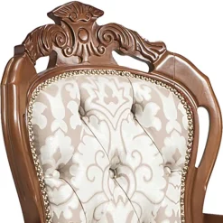 Barocker Armlehnstuhl in Nussbaum Braun - Pablos (2er Set)