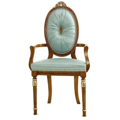 Barockstuhl mit Armlehnen in Mint - Eracosta