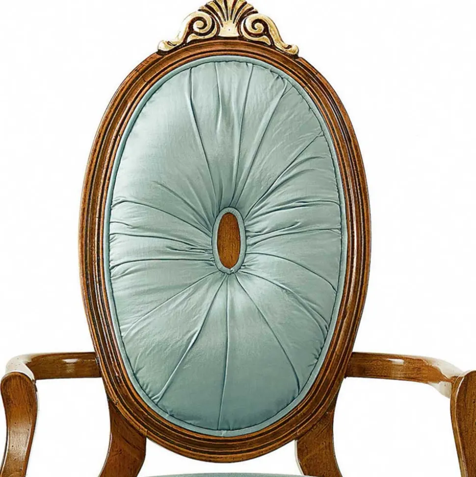 Barockstuhl mit Armlehnen in Mint - Eracosta