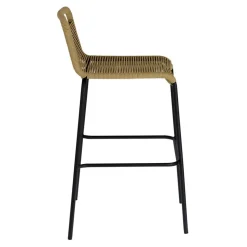 Barstühle aus Kordel in Hellbraun - Jakarto (4er Set)