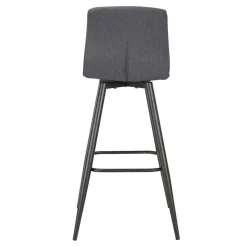 Barstühle in Anthrazit Stoffbezug - Una (2er Set)