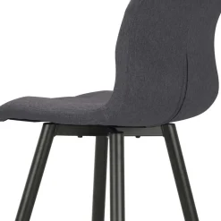 Barstühle in Anthrazit Stoffbezug - Una (2er Set)