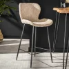 Barstühle in Beige Boucle - Vilvia (4er Set)