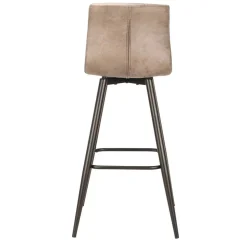 Barstühle in Hellbraun Microfaser - Knox (2er Set)