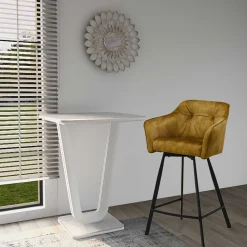 Barstühle mit Armlehnen in Ocker Samt - Betria (2er Set)