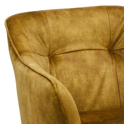 Barstühle mit Armlehnen in Ocker Samt - Betria (2er Set)