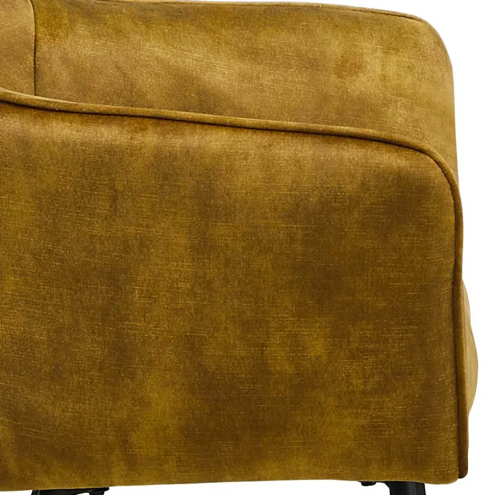 Barstühle mit Armlehnen in Ocker Samt - Betria (2er Set)