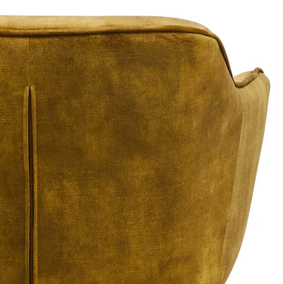 Barstühle mit Armlehnen in Ocker Samt - Betria (2er Set)