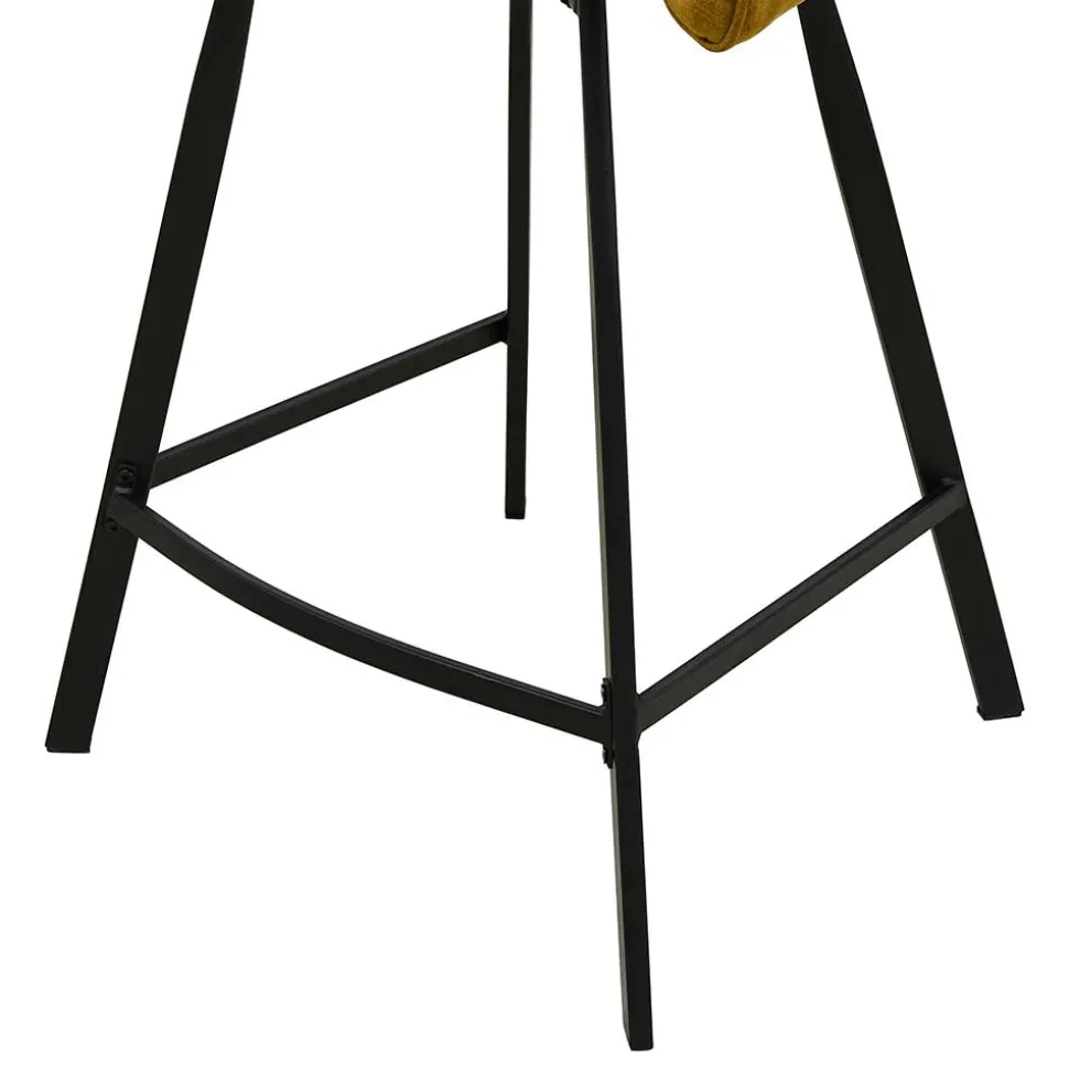 Barstühle mit Armlehnen in Ocker Samt - Betria (2er Set)