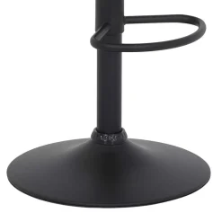 Barstuhl aus Microfaser in Grau - Josephina (2er Set)