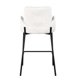 Barstuhl aus Struktursamt Creme - Filler (2er Set)