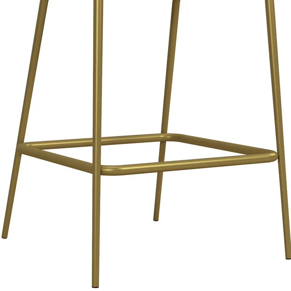 Barstuhl in Creme mit Messing - Rucia