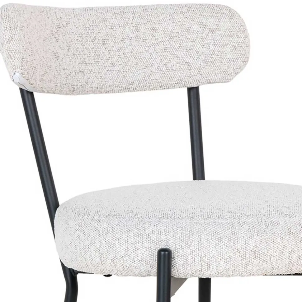 Barstuhl in Cremeweiß Boucle - Elliot