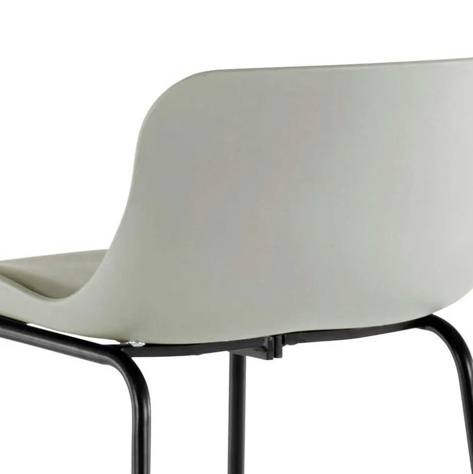 Barstuhl in Grau und Schwarz - Cavanna (2er Set)