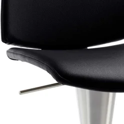 Barstuhl in Schwarz - echtes Leder - Jodolio