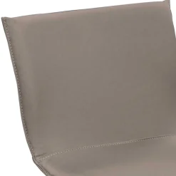 Barstuhl mit Ledersitz in Taupe - Tanko